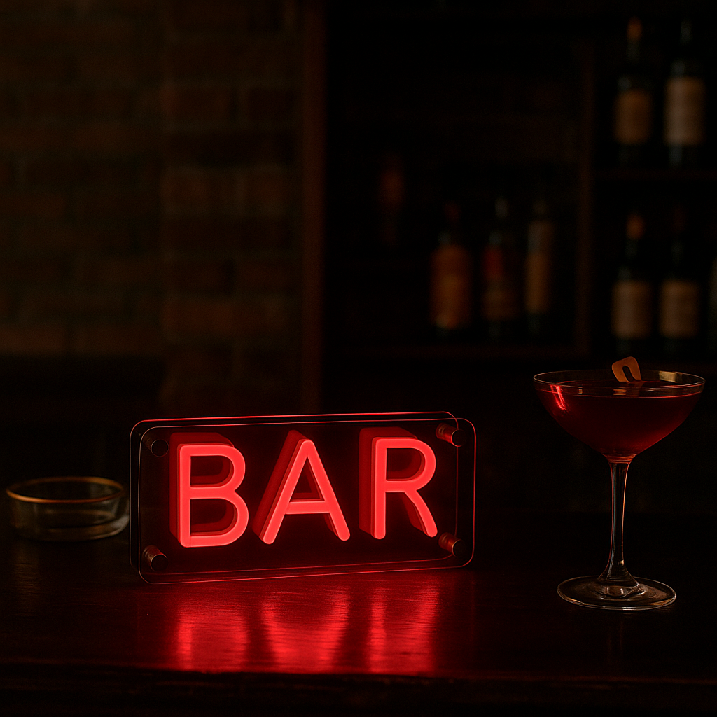 Bar LED Neon Box Tafellamp