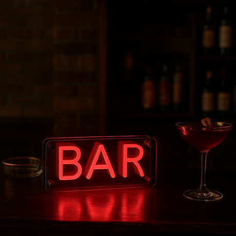 Bar LED Neon Box Tafellamp