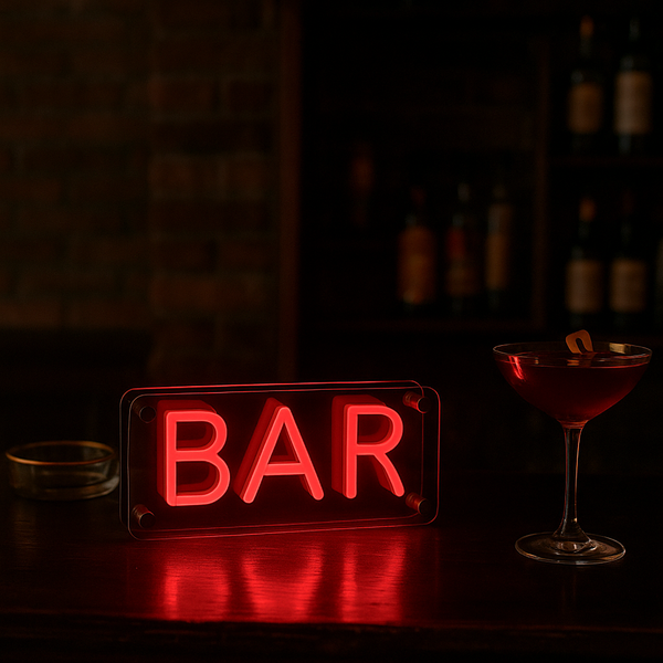 Bar LED Neon Box Tafellamp