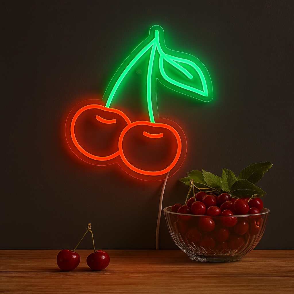 Cherry Neon Vägglampa