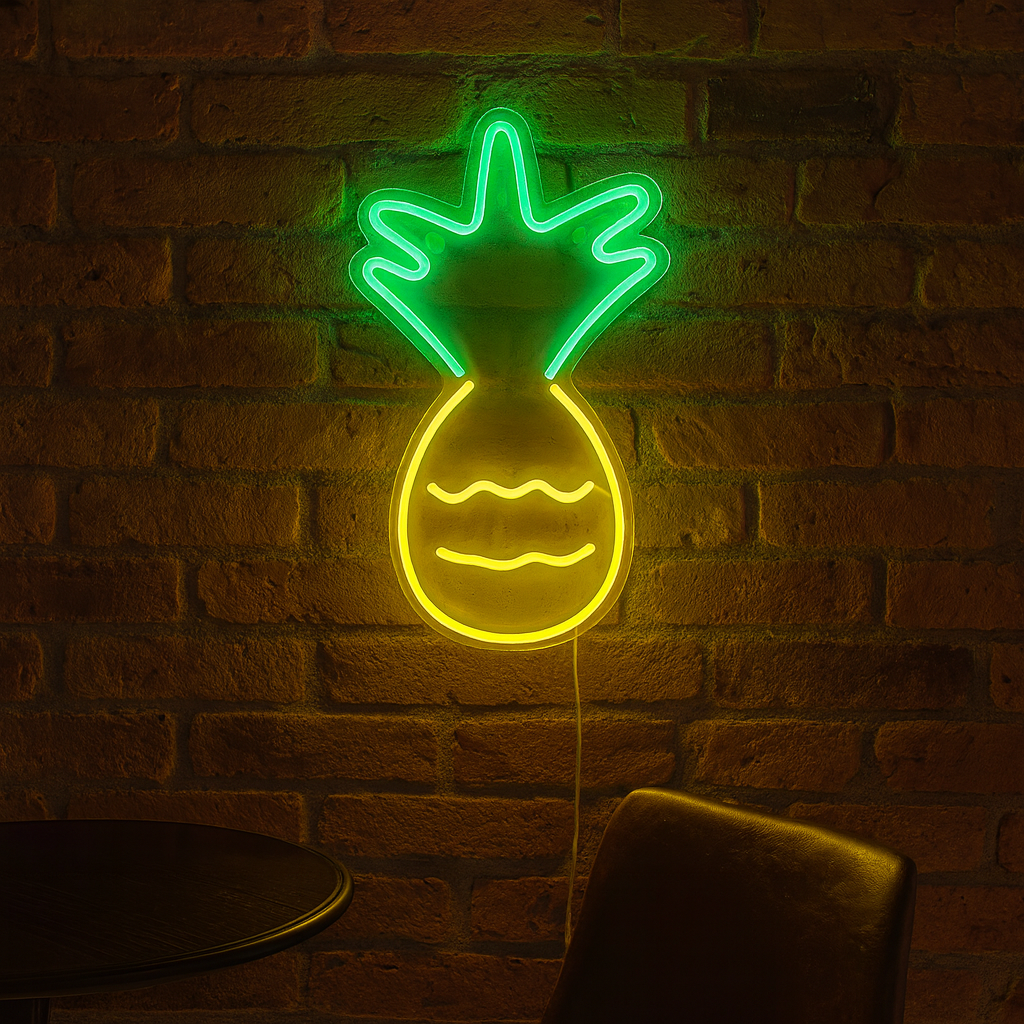 Ananas Neon Wandlamp