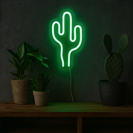 Cactus Mini Neon Vägglampa