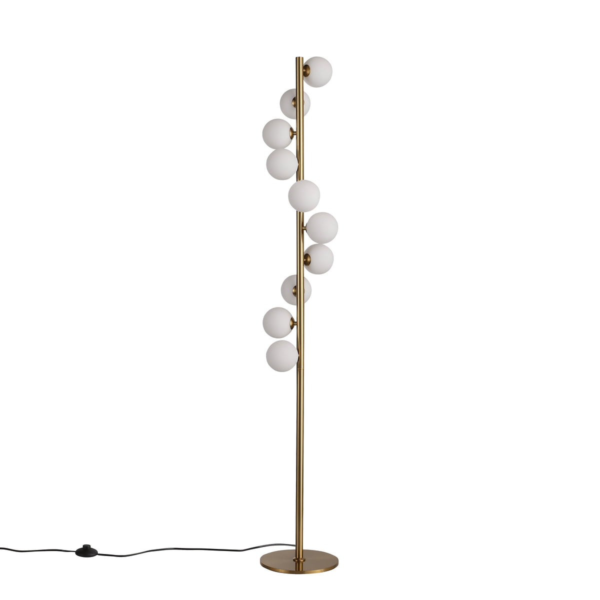 Trento Vloerlamp Messing/Opal
