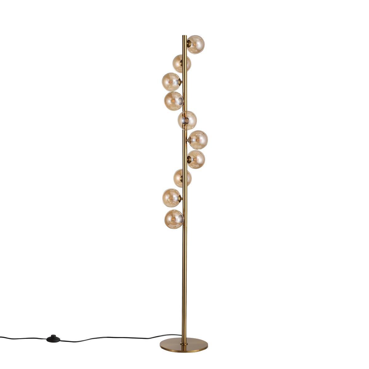 Trento Vloerlamp Messing/Smoke