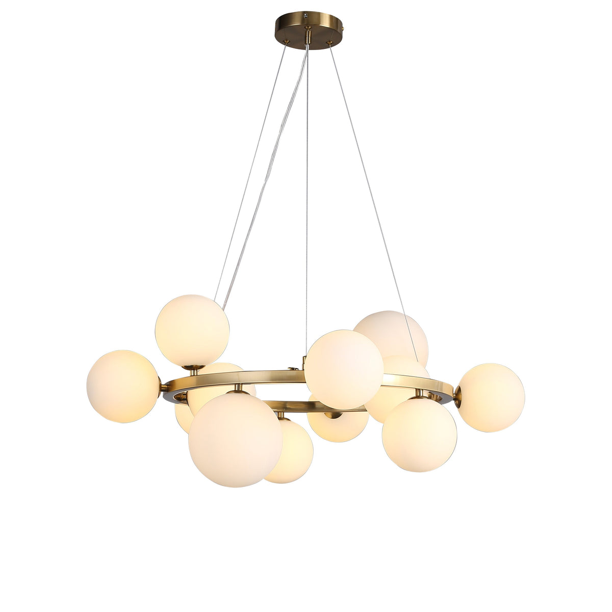 Valencia Kroonluchter Messing/Opal