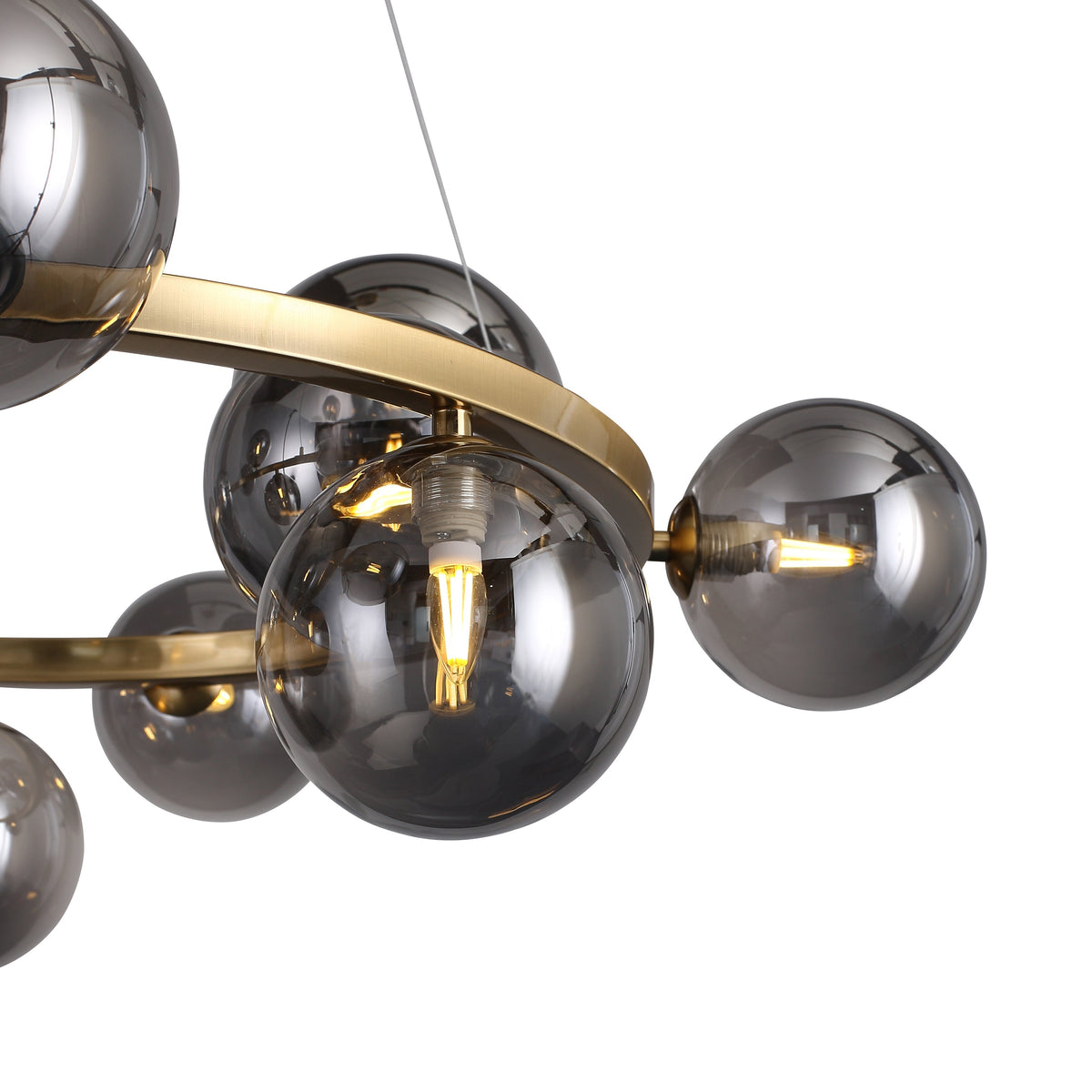 Valencia Kroonluchter Messing/Smoke