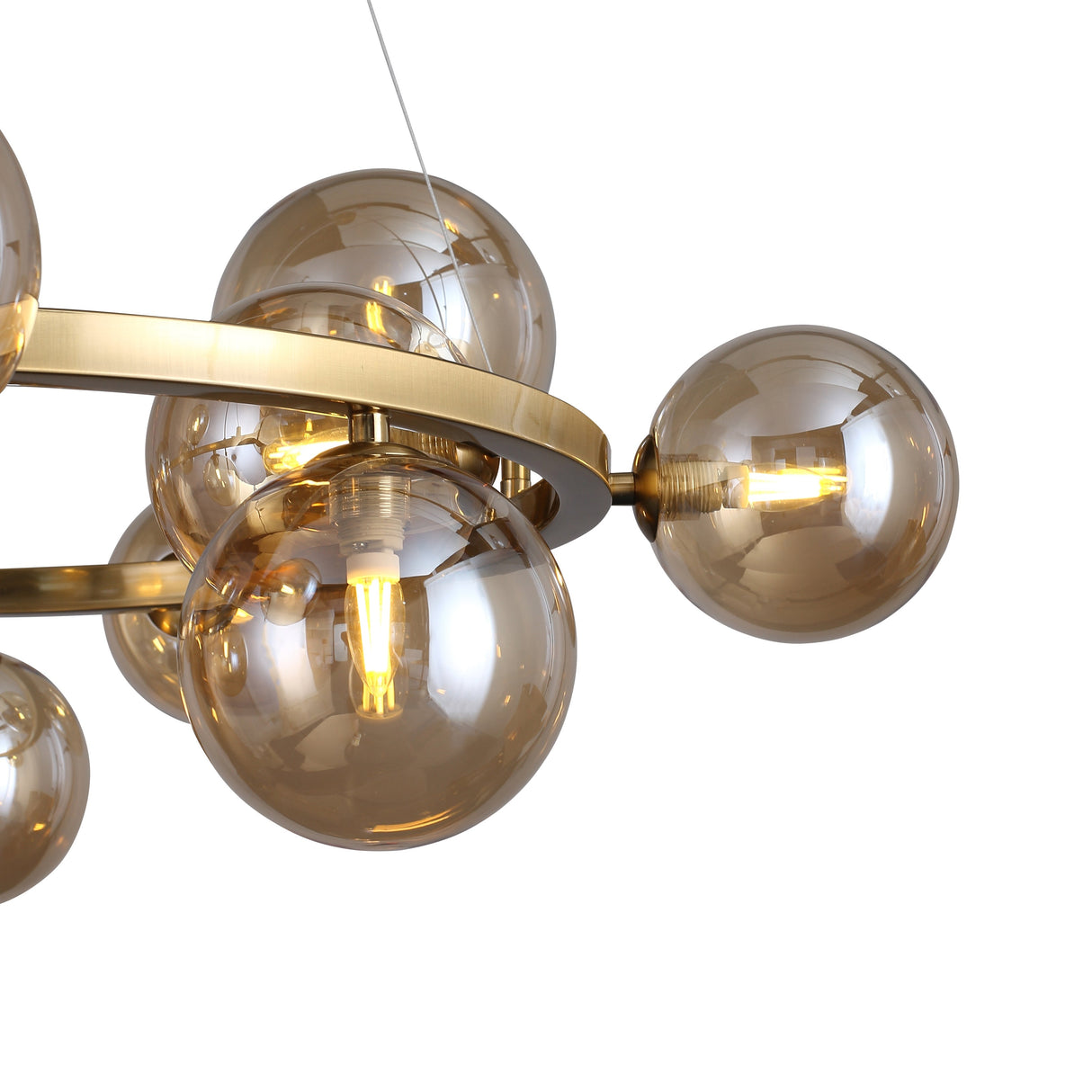 Valencia Kroonluchter Messing/Amber