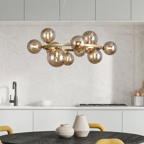 Valencia Kroonluchter Messing/Amber