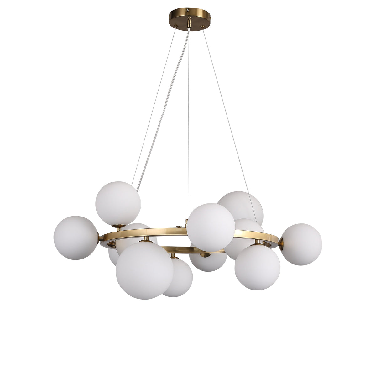 Valencia Kroonluchter Messing/Opal