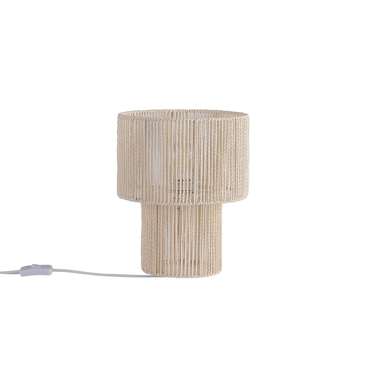 Braided Bordlampe Raw White