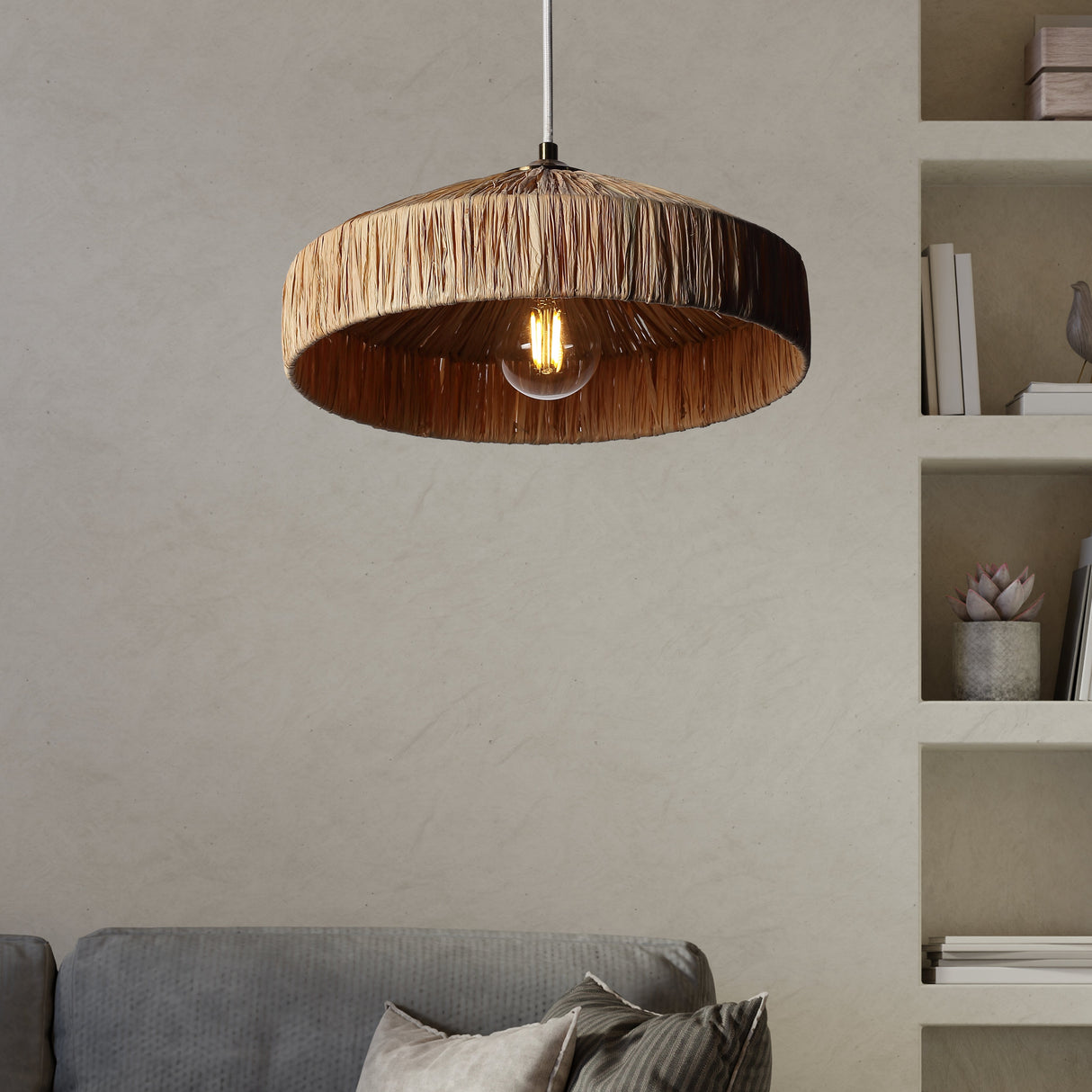Casablanca Raffia Hanglamp Ø30