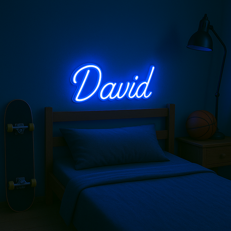Neon Navneskilt Blå-Lightish-OutletLamper.dk