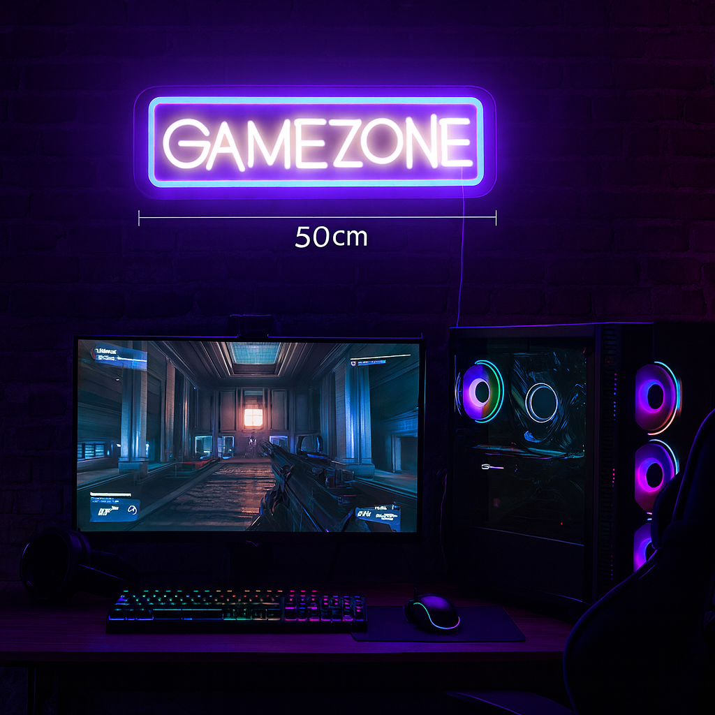 Game Zone Neon Wandlamp