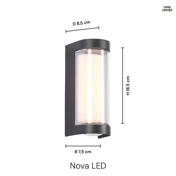 Nova 12W LED IP54 Wandlamp Buiten