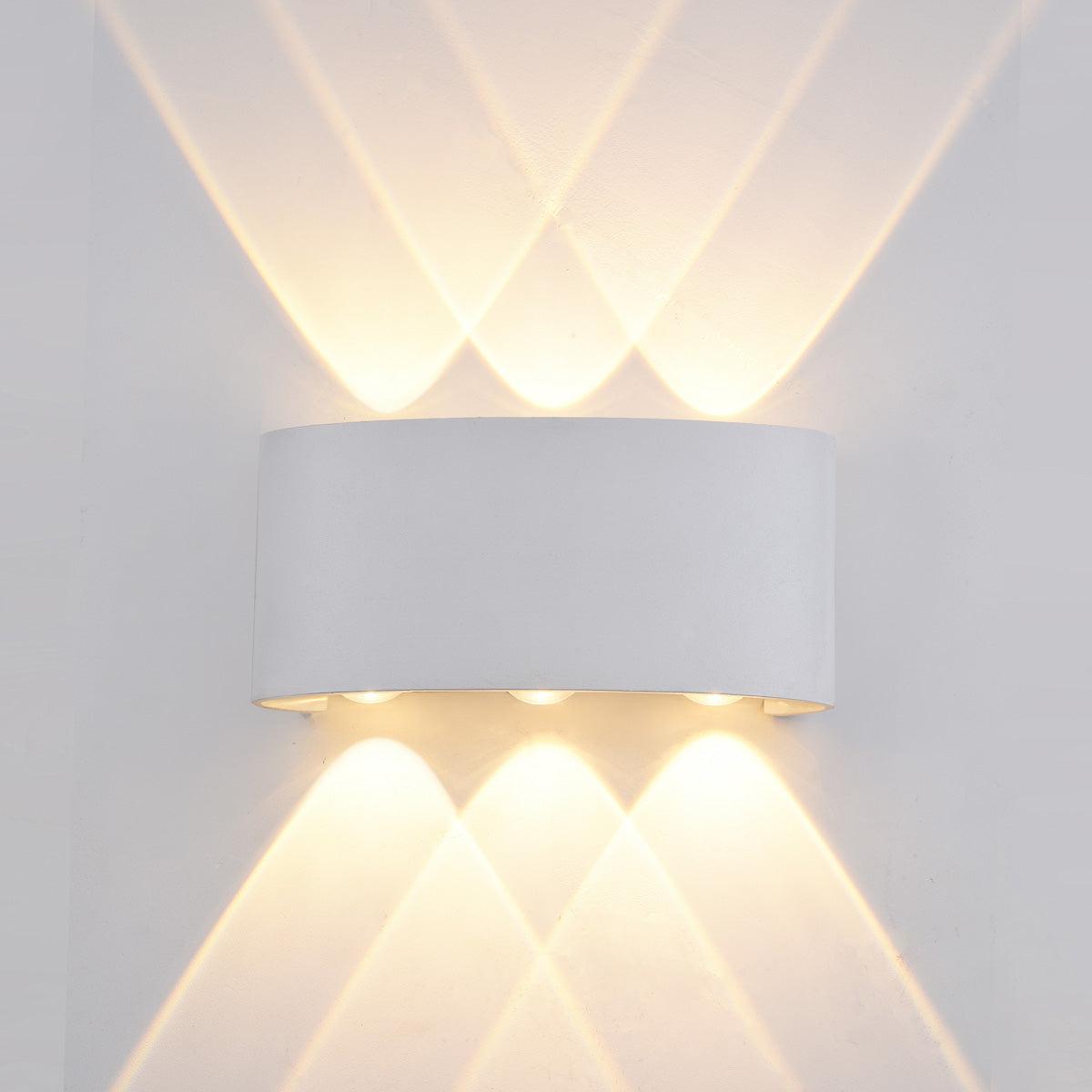 Ortelo 6W 17cm Vägglampa Utomhus Vit-Lampconcept.se