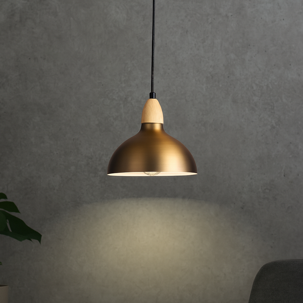 Oak Hanglamp Ø19 Geborsteld Messing