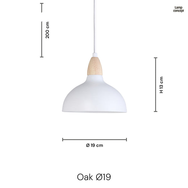 Oak Hanglamp Ø19 Blauw