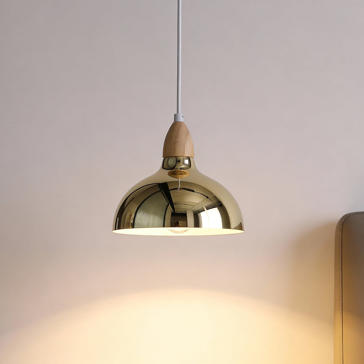 Oak Hanglamp Ø19 Helder Messing