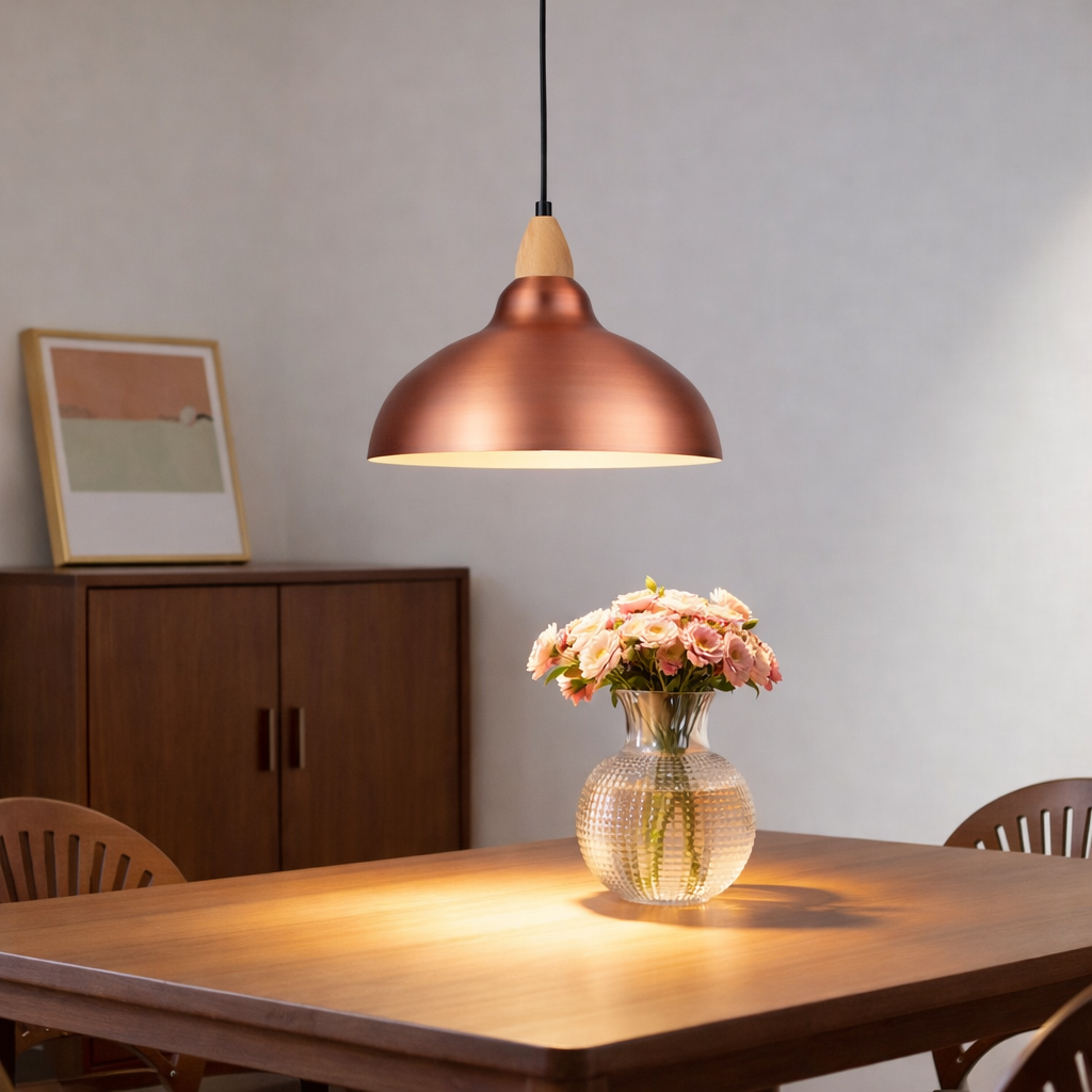 Oak Hanglamp Ø35 Geborsteld Koper