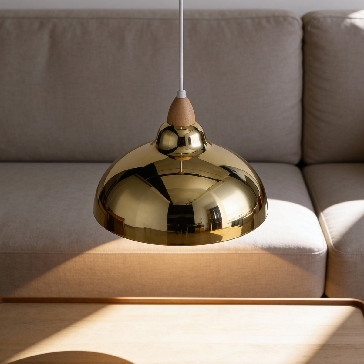 Oak Hanglamp Ø35 Glanzend Messing