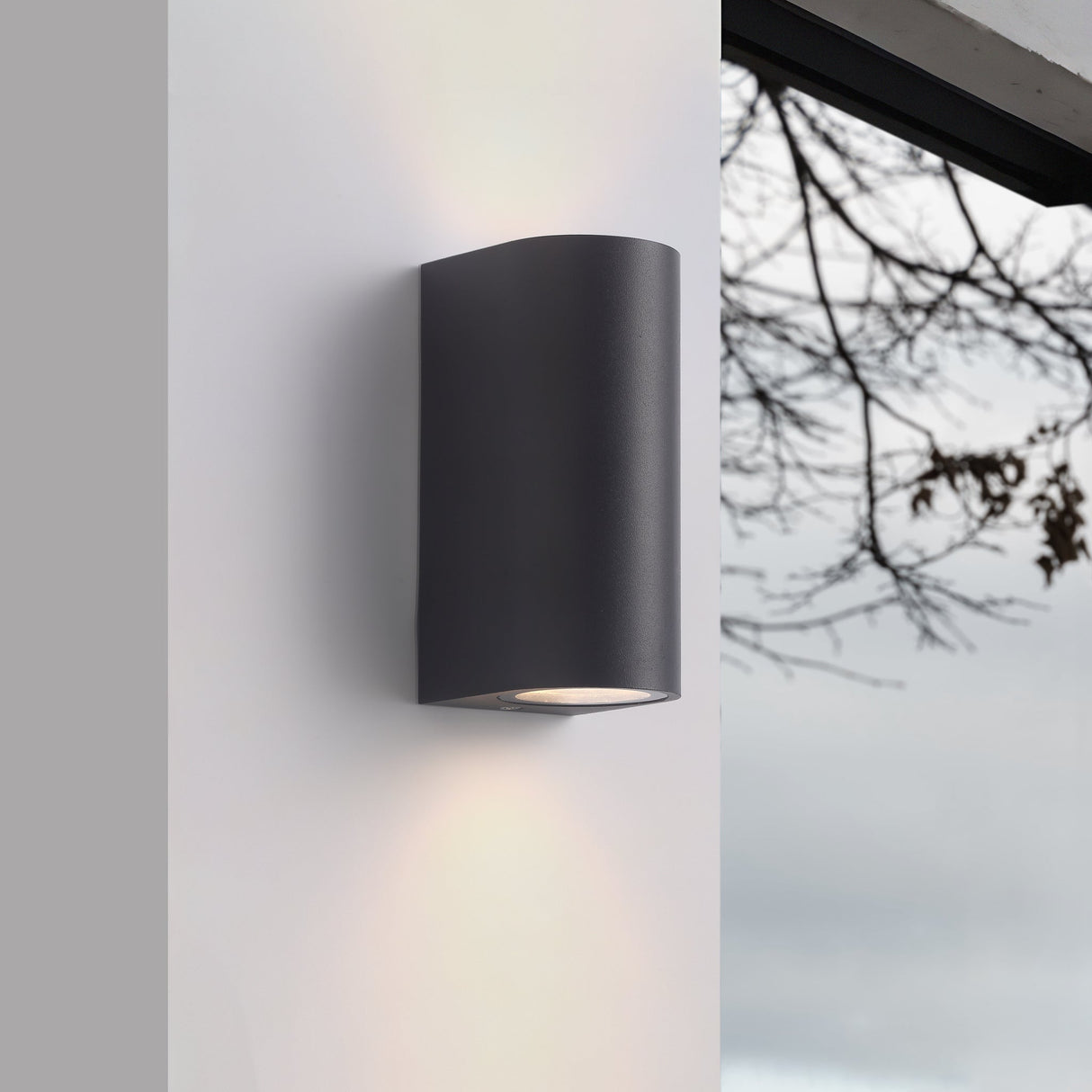 Oblong/Round Vägglampa Utomhus Svart-Lampconcept.se