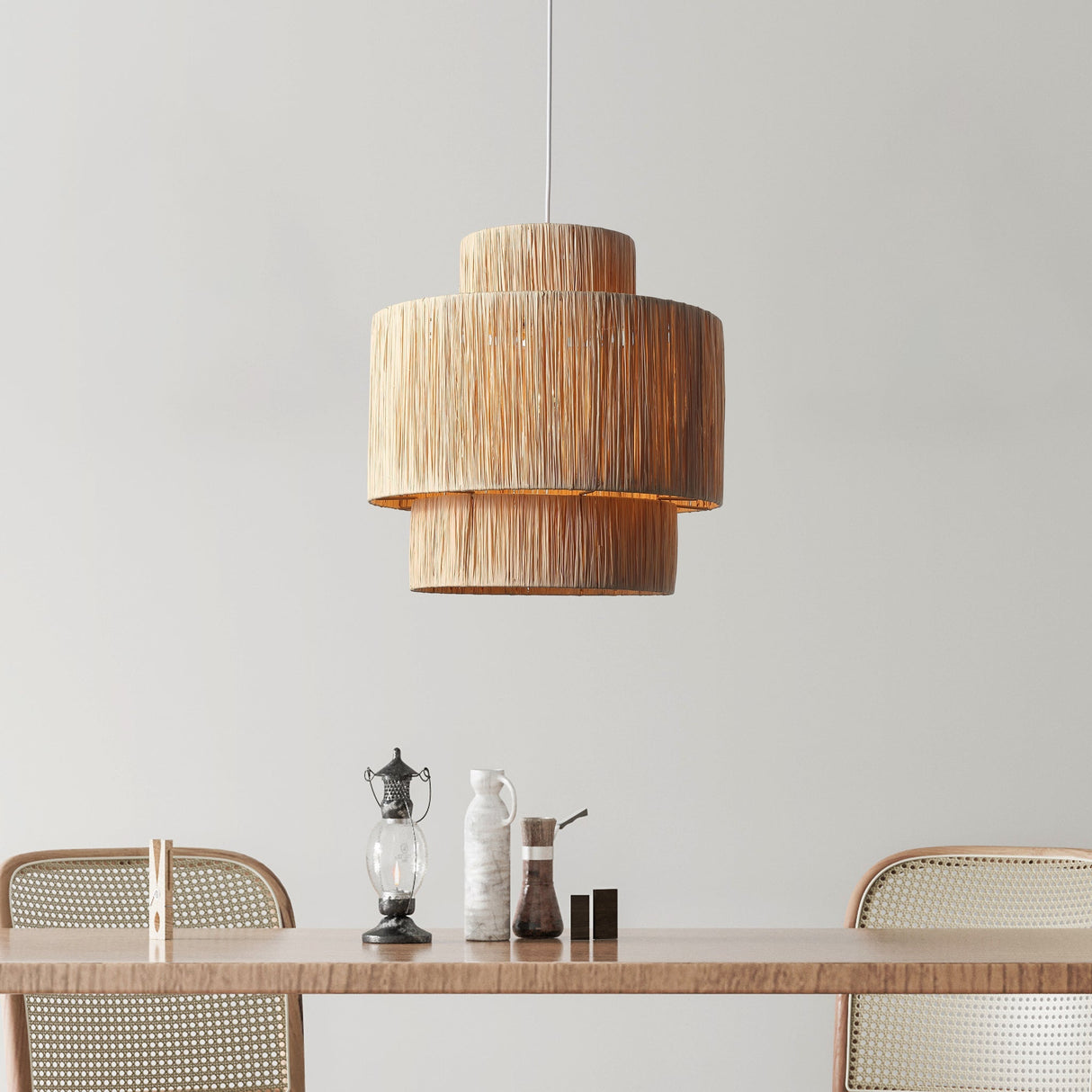 Deia Raffia Taklampa-Lampconcept.se