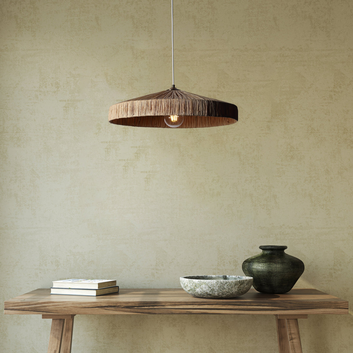 Casablanca Raffia Hanglamp Ø50