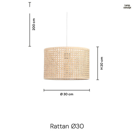 Rattan Hanglamp Ø30