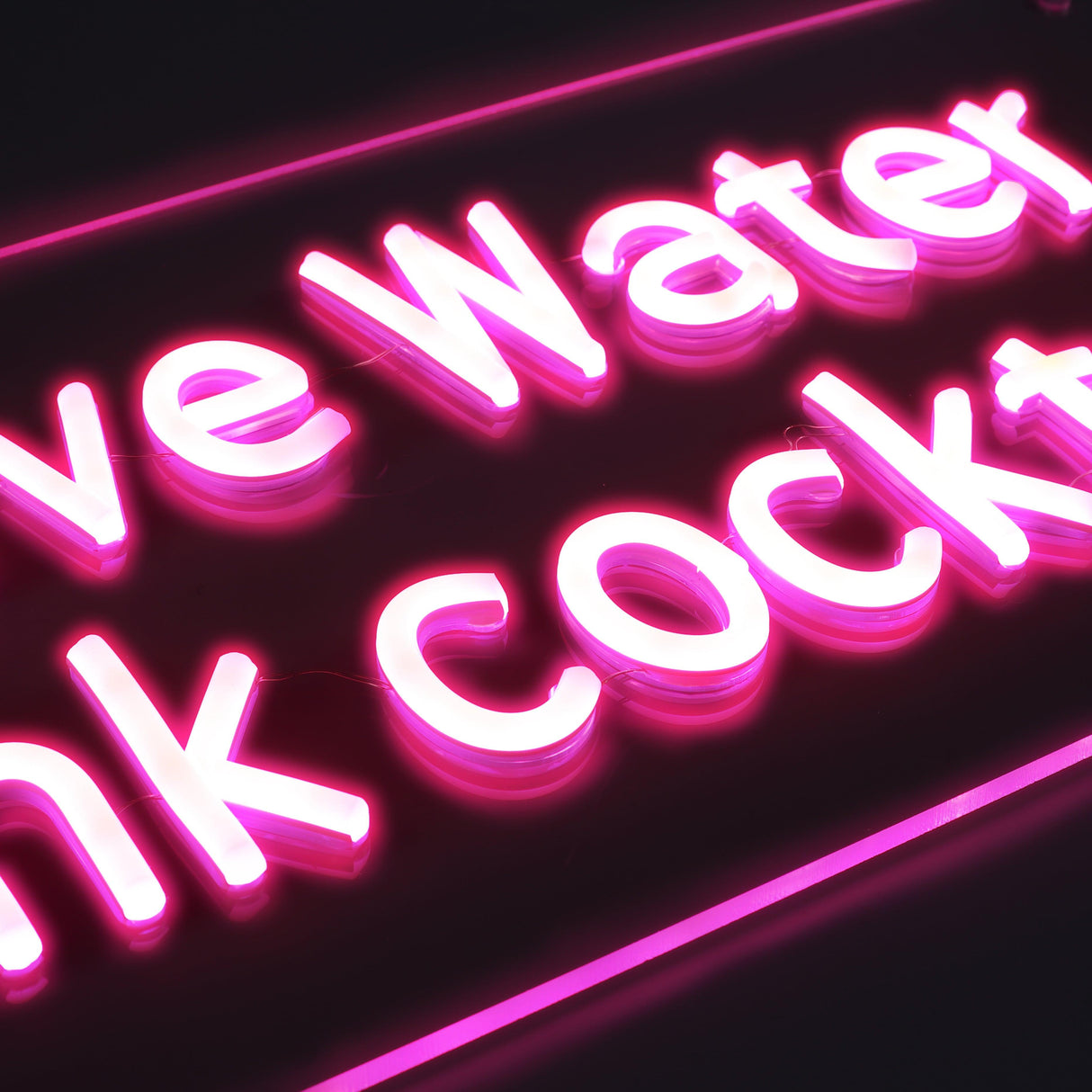 Save Water Drink Cocktails Neon Vägglampa-Lampconcept.se