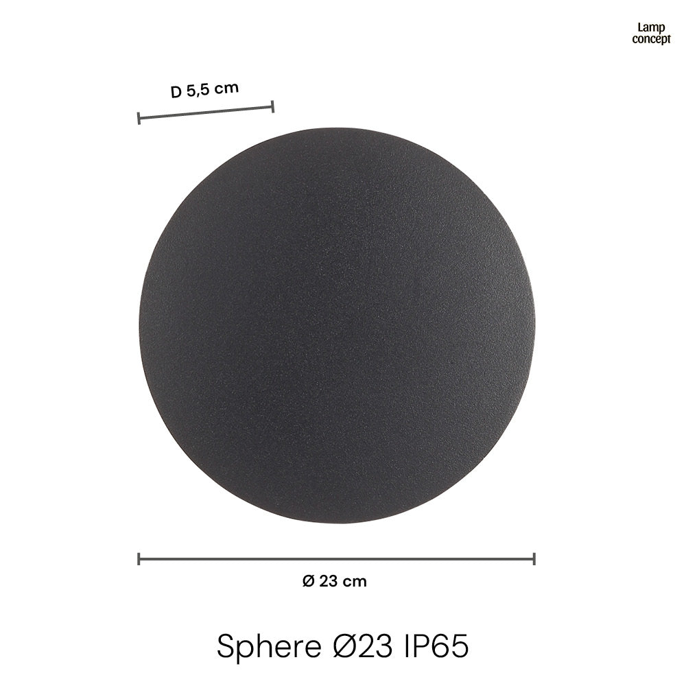 Sphere LED Ø23 IP54 Wandlamp
