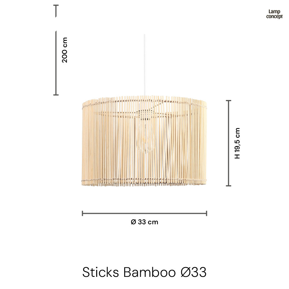 Sticks Bamboo Hanglamp Ø33