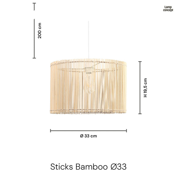 Sticks Bamboo Hanglamp Ø33