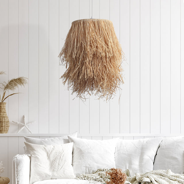Straw Raffia Taklampa-Lampconcept.se