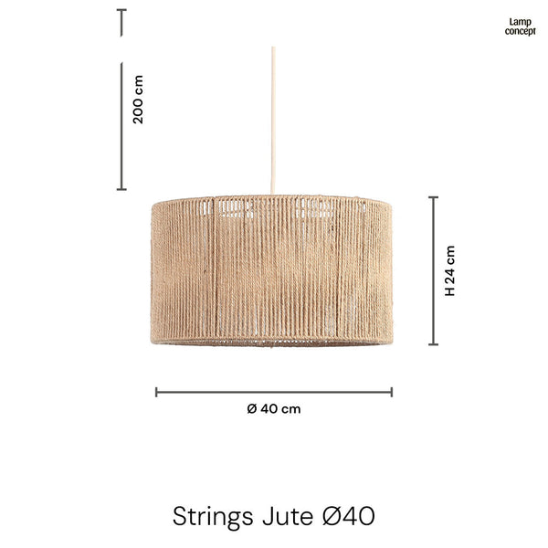 Strings Jute Hanglamp Ø40