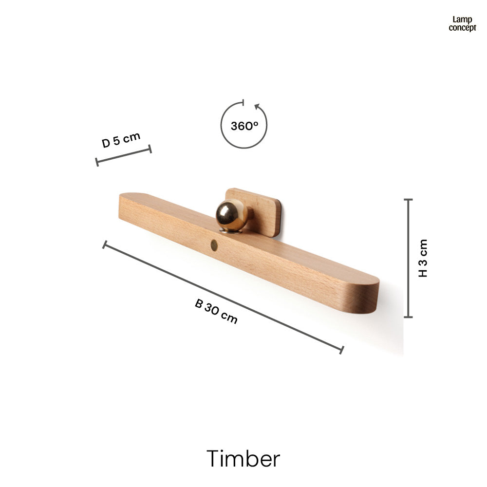 Timber Draadloze Wandlamp Licht
