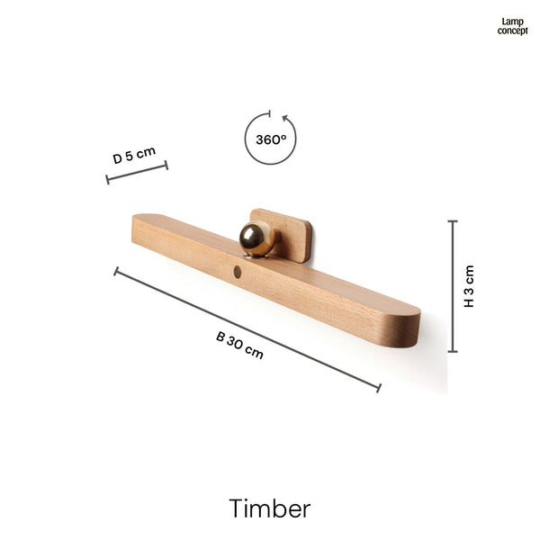 Timber Draadloze Wandlamp Licht