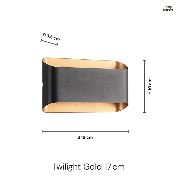 Twilight Goud 6W Wandlamp