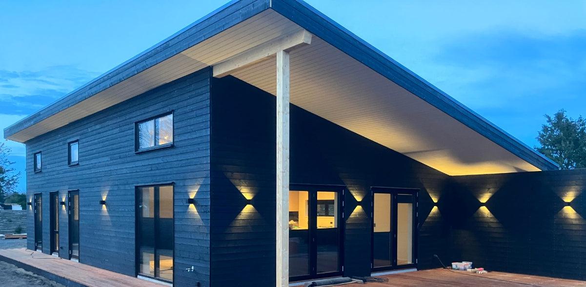 LED Vägglampa Utomhus IP65 6W Svart-Lampconcept.se