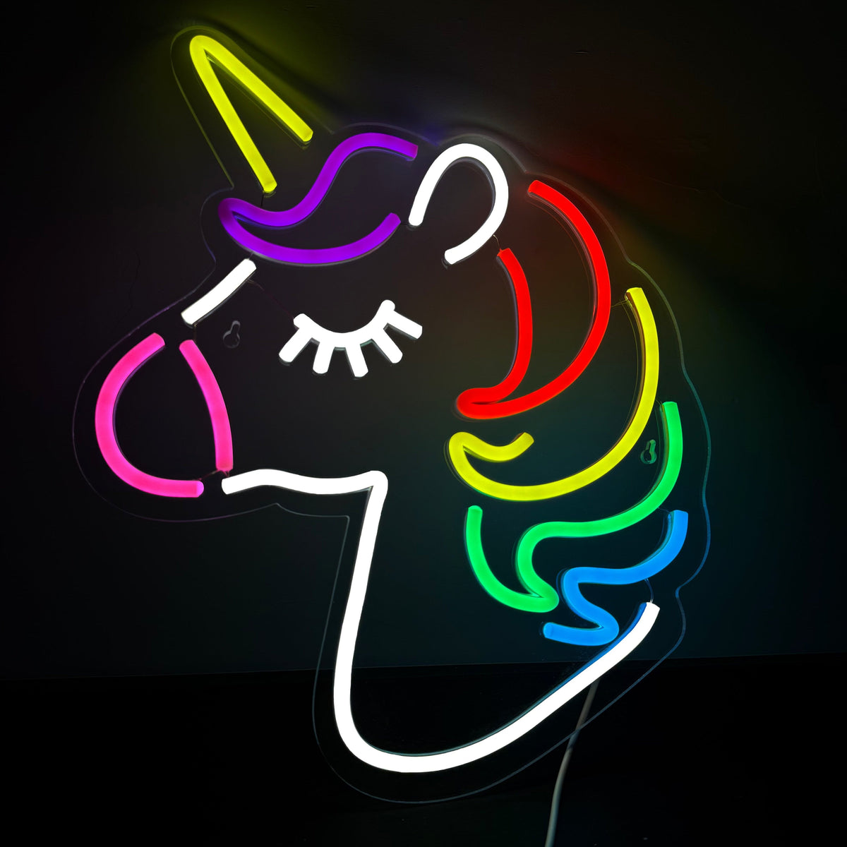 Unicorn Neon Vägglampa
