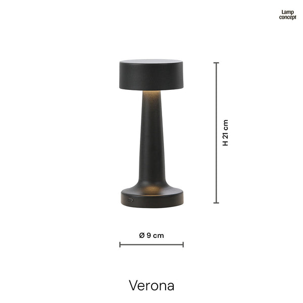 Verona LED Draadloze Tafellamp Messing