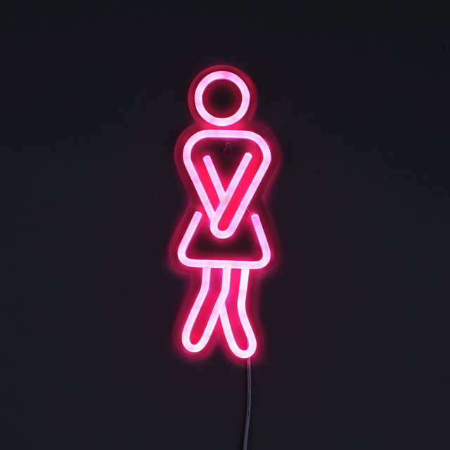 WC Woman Neon Vägglampa-Lampconcept.se