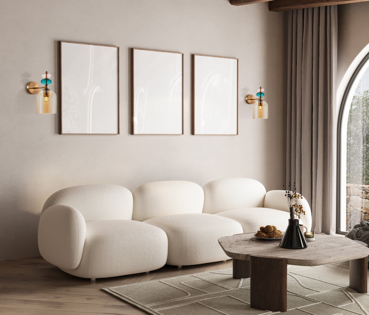 Busco Vägglampa Amber