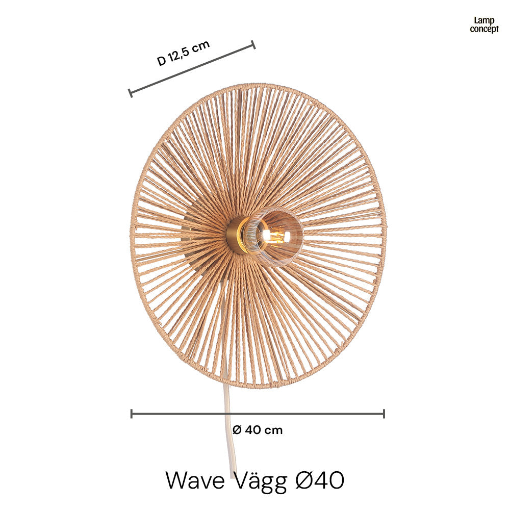 Wave Wandlamp Ø40