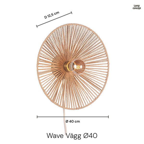 Wave Wandlamp Ø40