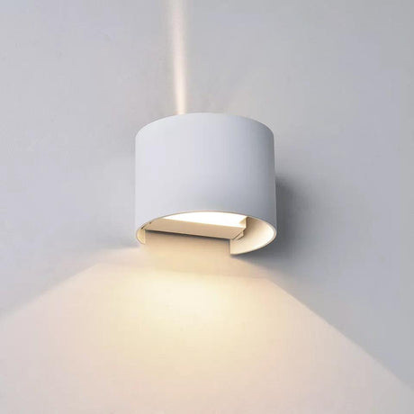 LED Round Vägglampa Utomhus IP65 5W Vit-Lampconcept.se