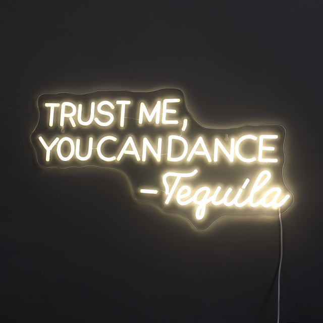 Trust Me You Can Dance Neon Vägglampa Vit-Lampconcept.se