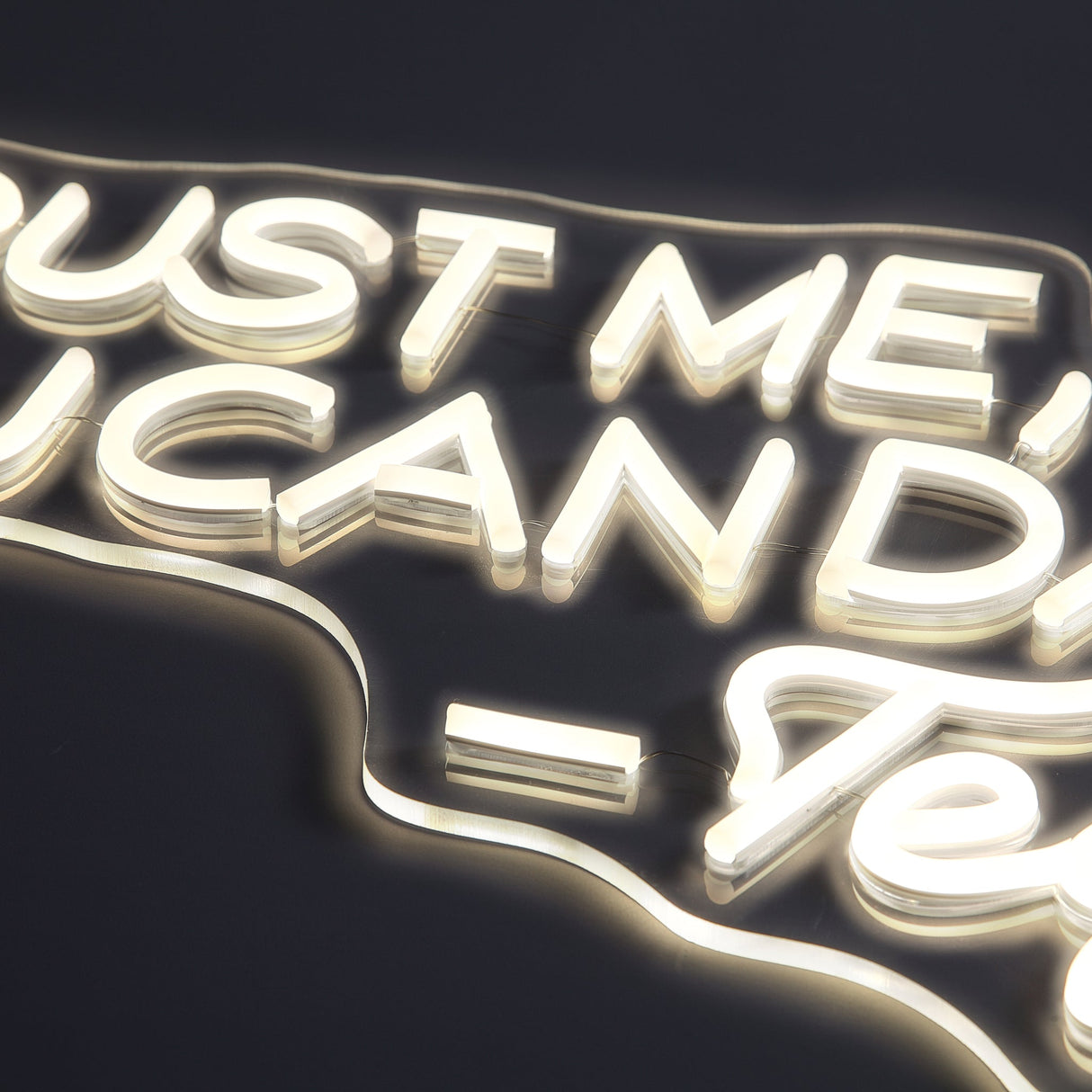 Trust Me You Can Dance Neon Vägglampa Vit-Lampconcept.se