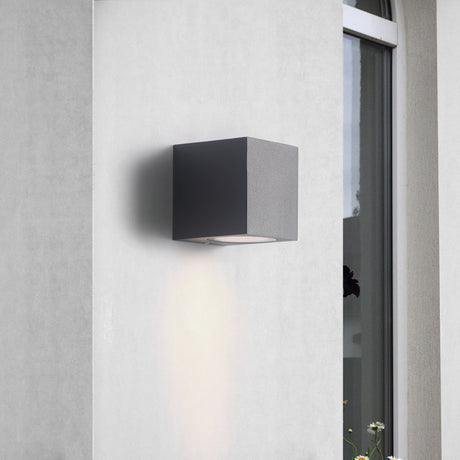 Gamp Square Vägglampa Utomhus Svart-Lampconcept.se