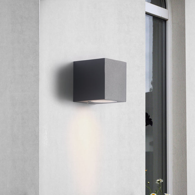 Gamp Square Vägglampa Utomhus Svart-Lampconcept.se