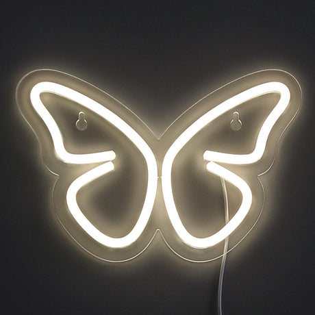 Butterfly Neon Vägglampa Varm Vit-Lampconcept.se
